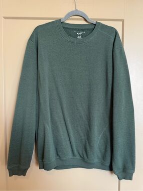 Perry Ellis Men's Army Green Crewneck Sweater